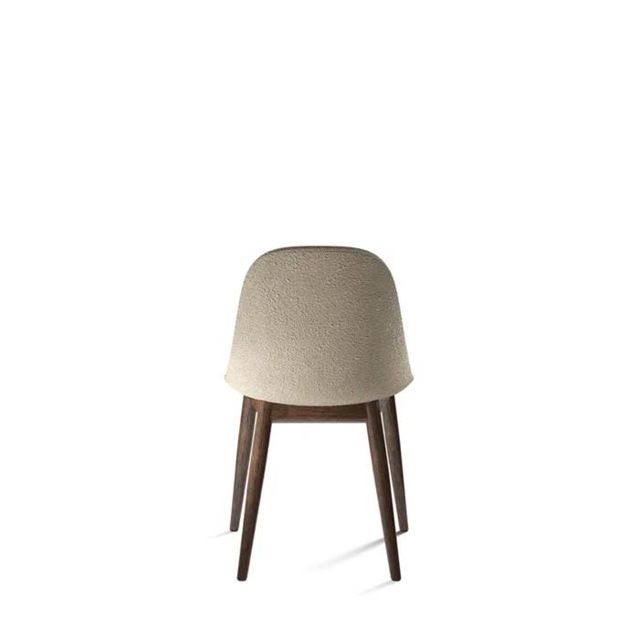 Black Oak & Gray Acrylic Side Chair with Solid Wood Legs