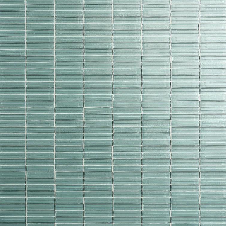 Tara Stacked 11.61" x 11.73" Molten Glass Mosaic Wall Tile (0.95 Sq. Ft. / Sheet)