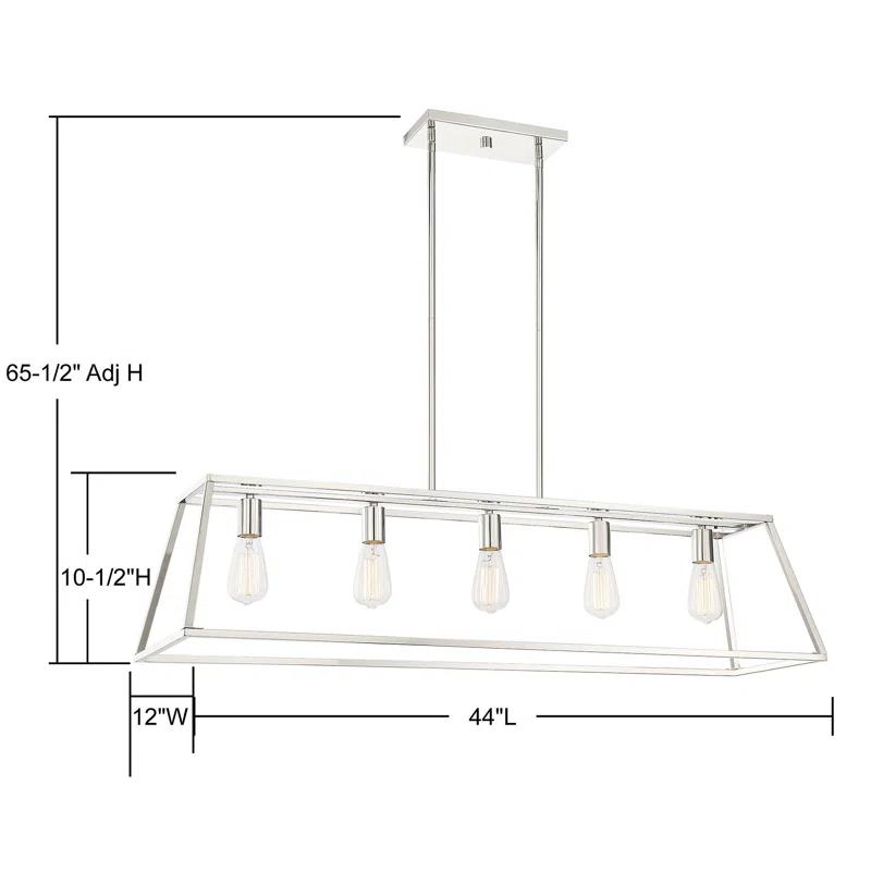 Clare 5 Light Metal Dimmable Kitchen Island Chandelier
