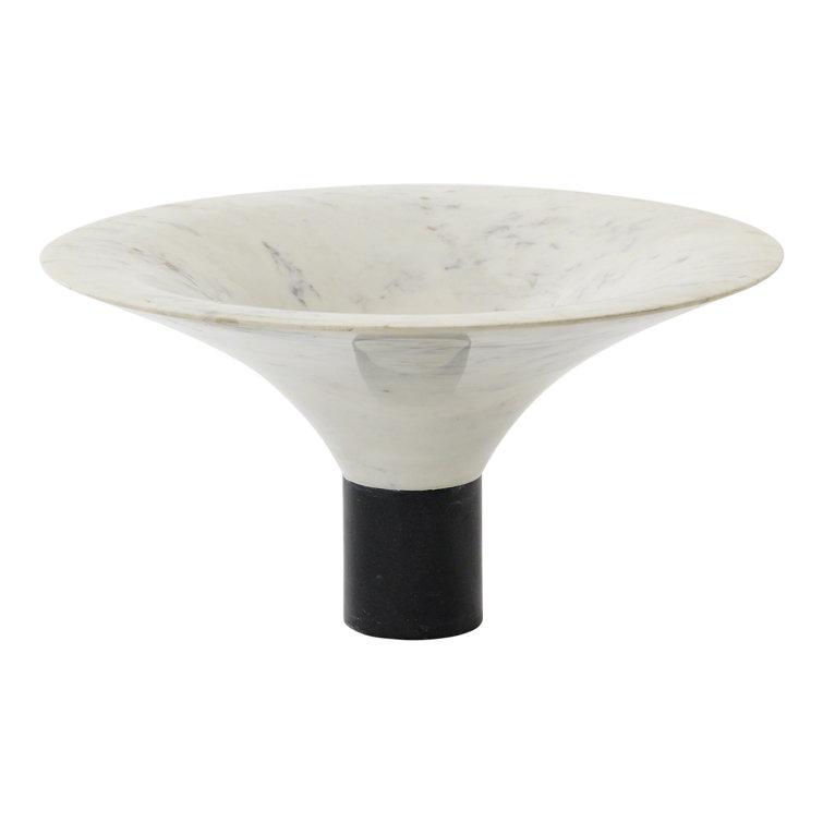 Marble Flared Bowl-White