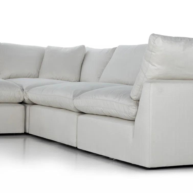 Bernard Sectional Sofa - Ivory / Left-Facing