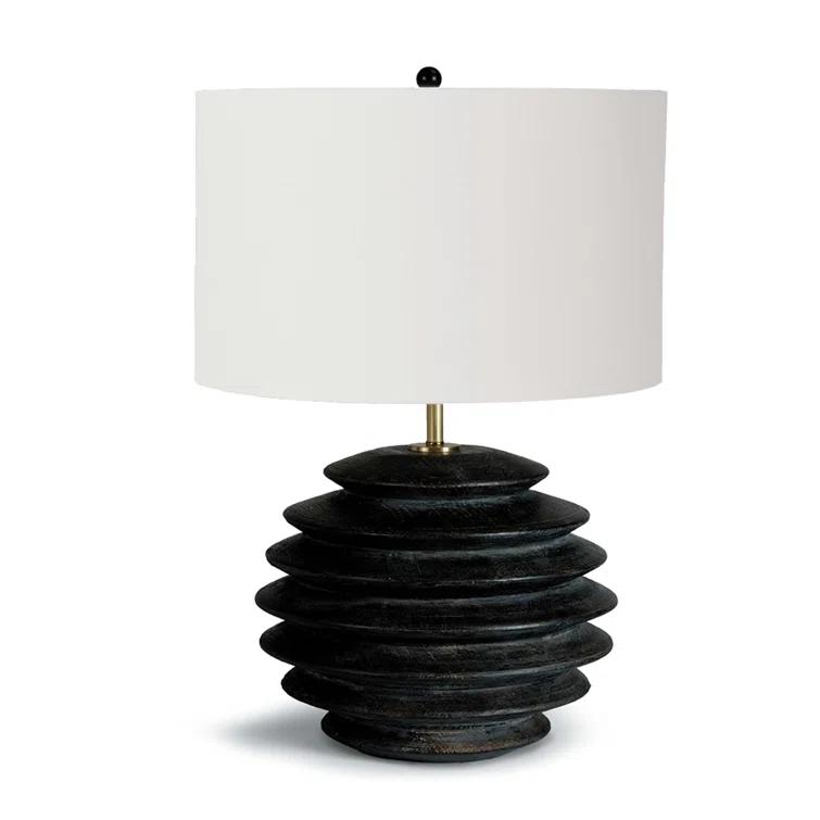 Accordion Round Table Lamp by Regina Andrew - Ebony