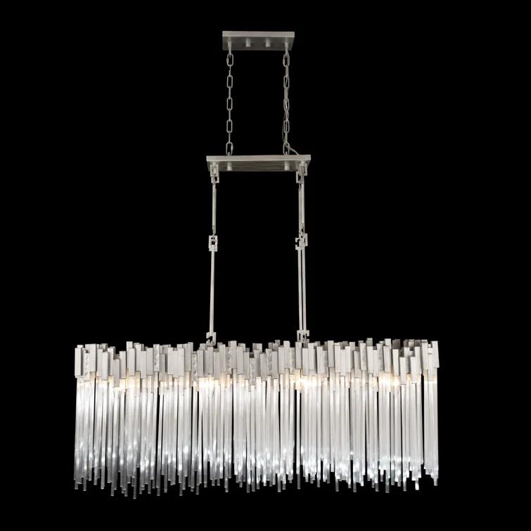 309N08RN-Varaluz Lighting-Matrix - Eight Light Linear Pendant-Black Finish