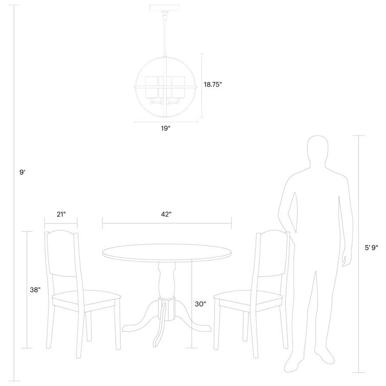 Willa Arlo™ Interiors Evenson 3 - Light Dimmable Globe Chandelier