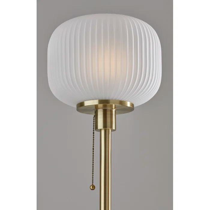Nausica Ribbed Glass Floor Lamp (58")