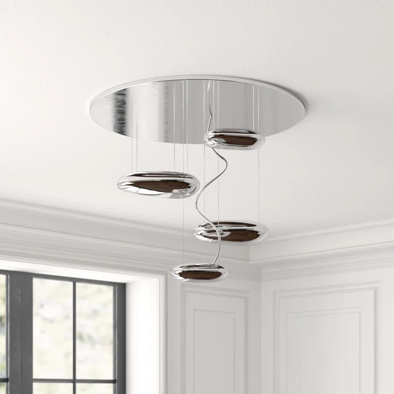 Ross Lovegrove 22" Polished Aluminum LED Chandelier