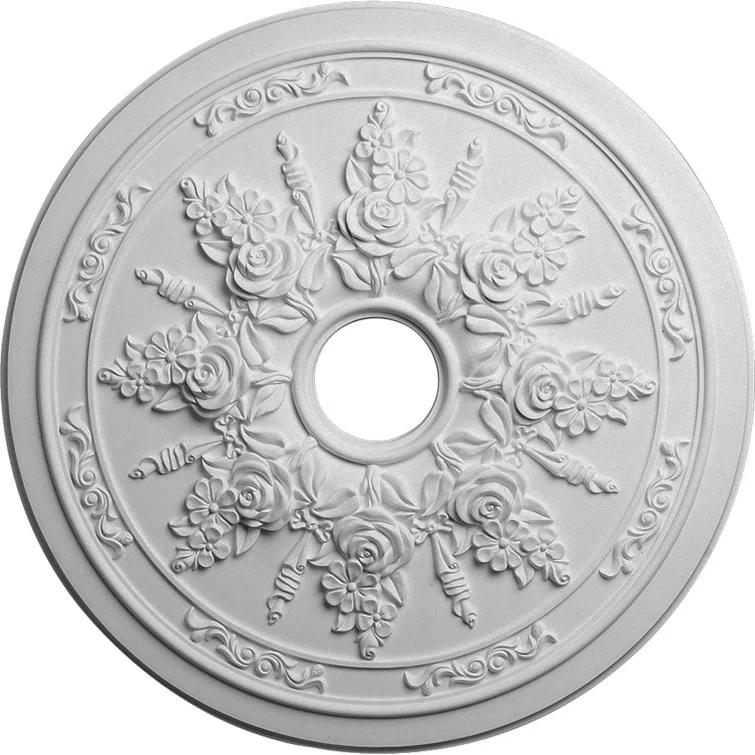 Rose and Ribbon Ceiling Medallion
