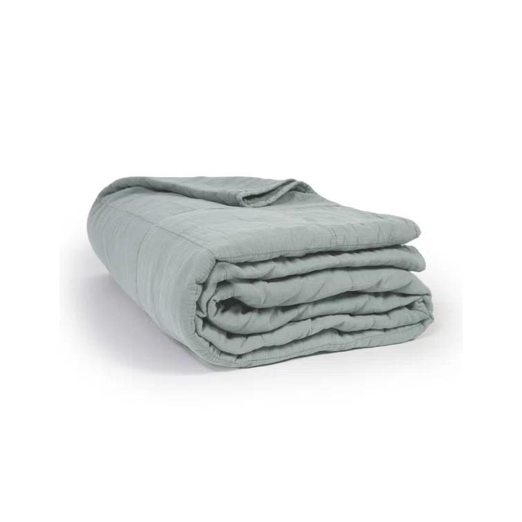 Antwerp Coverlet by Pom Pom at Home - Sky / King