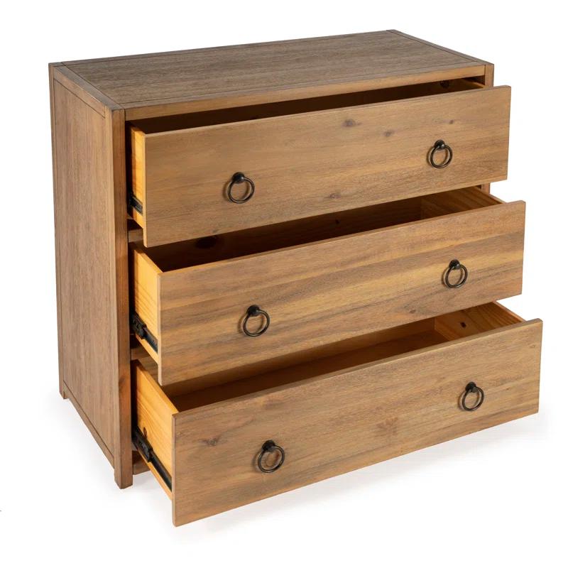 Butler Lark Natural Wood 3 Drawer Chest