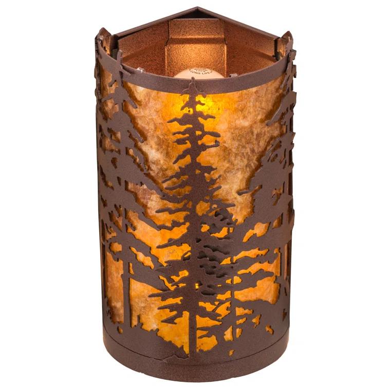 Rustic Lodge Flush Mounted Sconce