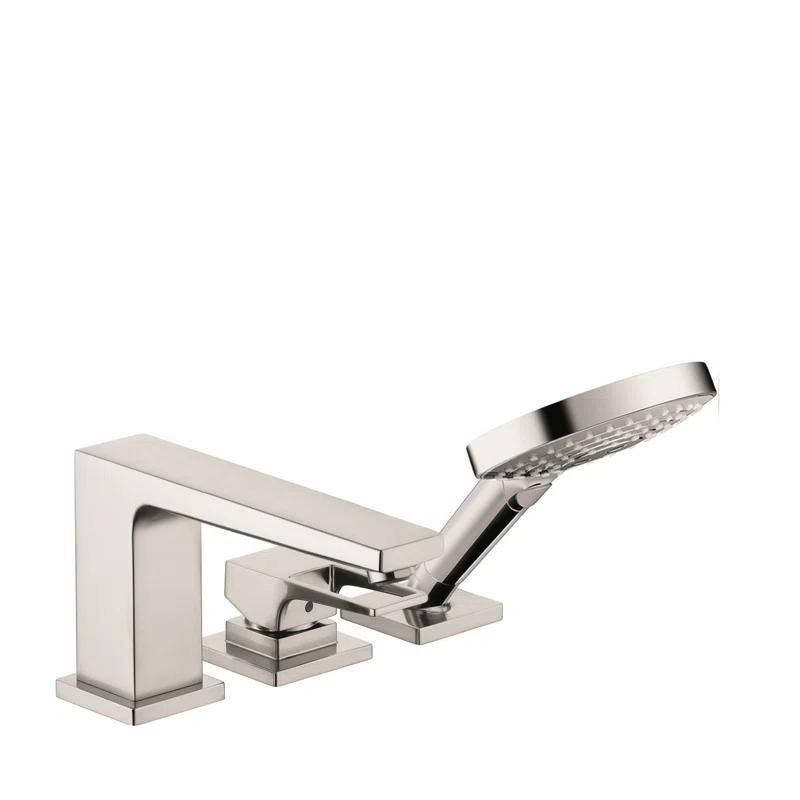 Metropol Single Handle Deck Mounted Roman Tub Faucet Trim with Diverter and Handshower