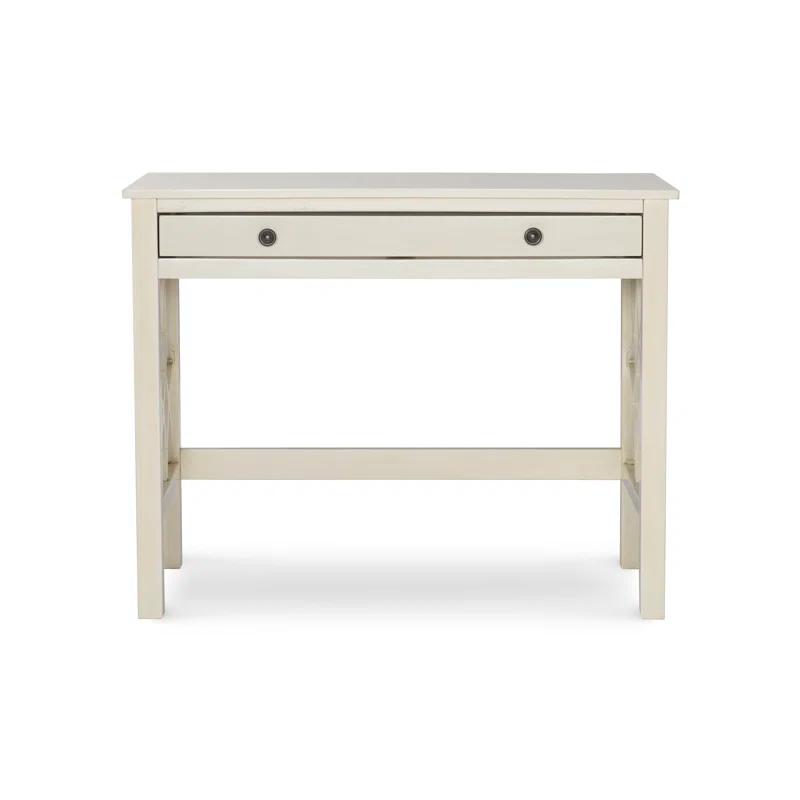 Gracie Oaks Whitley Antique 38" Two-Drawer Wooden Writing Desk