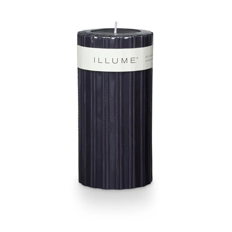 ILLUME Beautifully Done Medium Fragranced Pillar Candle, Blackberry Absinthe