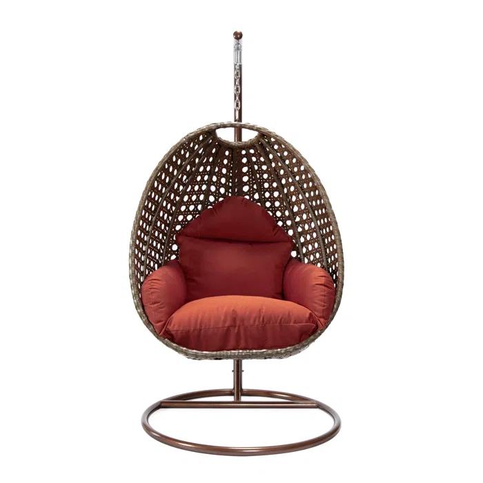 Dakota Fields Brookstonval 1 Person Hanging Egg Swing Chair with Stand