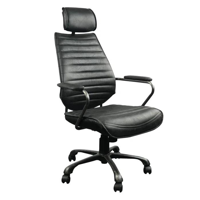 Harbor Leather Swivel Desk Chair