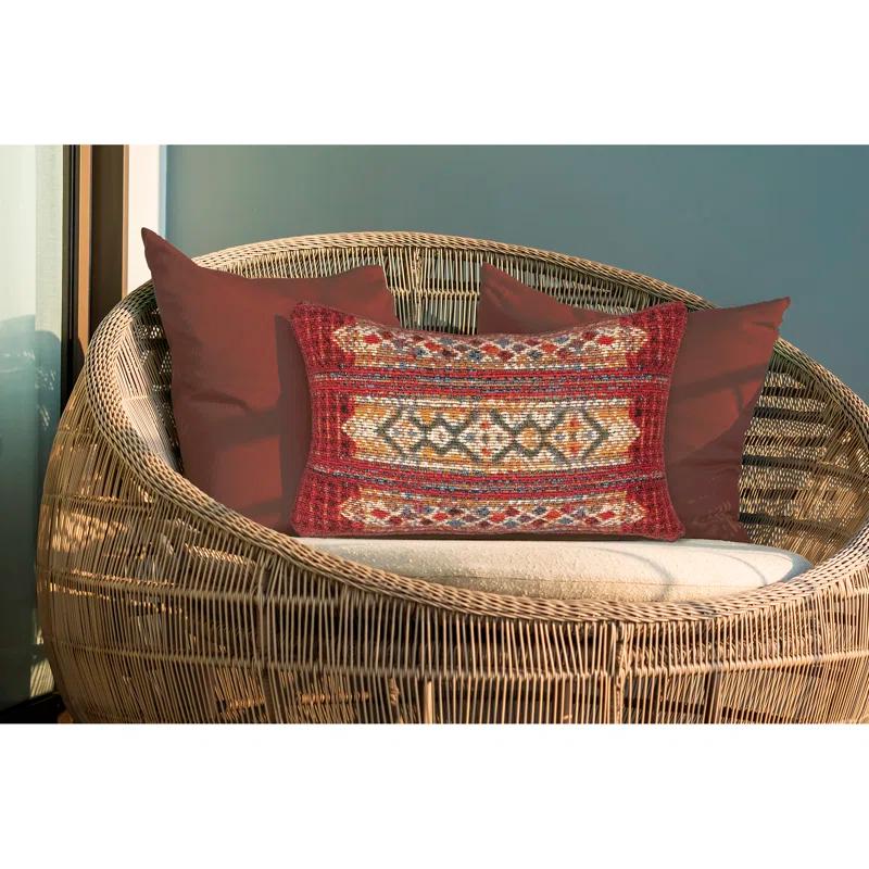 Geometric Indoor/Outdoor Throw Pillow