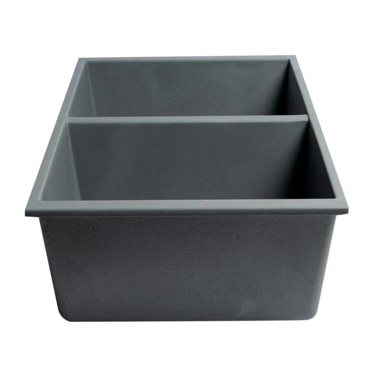 Alfi Brand AB3420UM-T 33.88'' L Undermount Double Bowl Granite Kitchen Sink