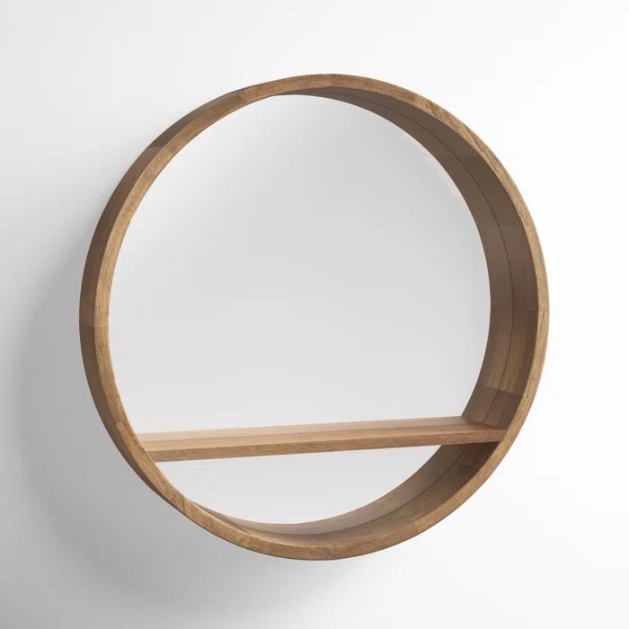 Shane Flat Wall Mirror with Shelves