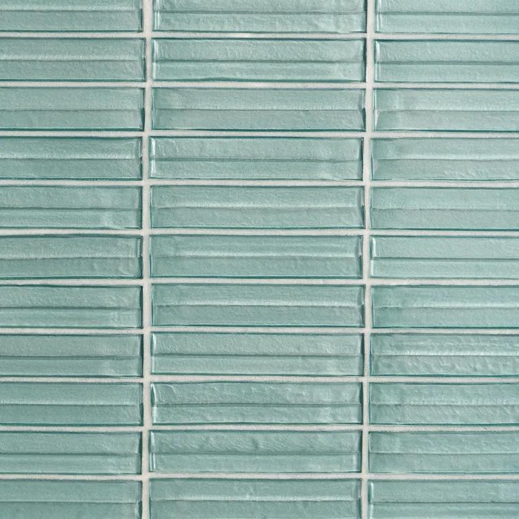 Tara Stacked 11.61" x 11.73" Molten Glass Mosaic Wall Tile (0.95 Sq. Ft. / Sheet)
