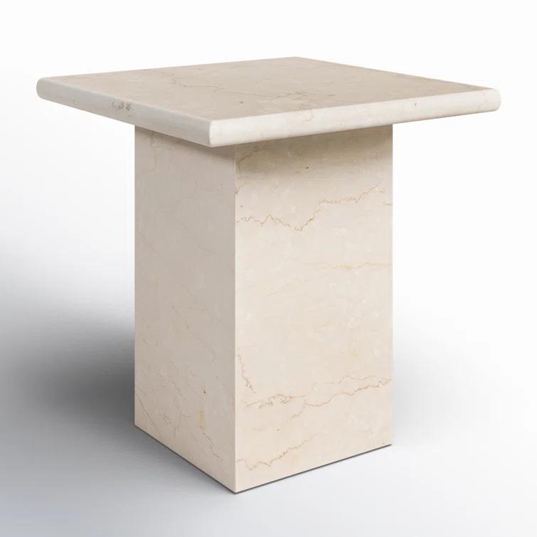 Leonel Side Table - Cream Marble