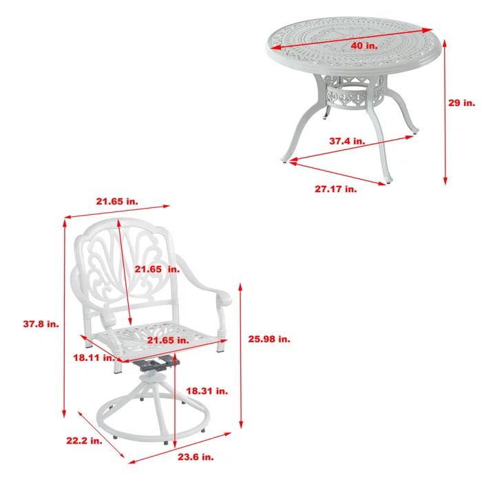 Miller 4 - Person Round Outdoor Dining Set