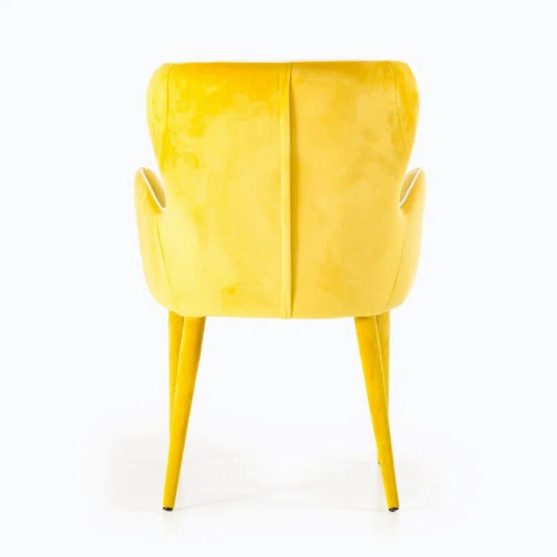 Fabric+Metal Upholstered Armchair
