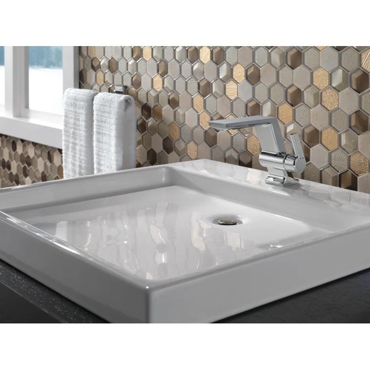 Pivotal Single Hole Bathroom Faucet with Drain Assembly and DIAMOND™ Seal Technology