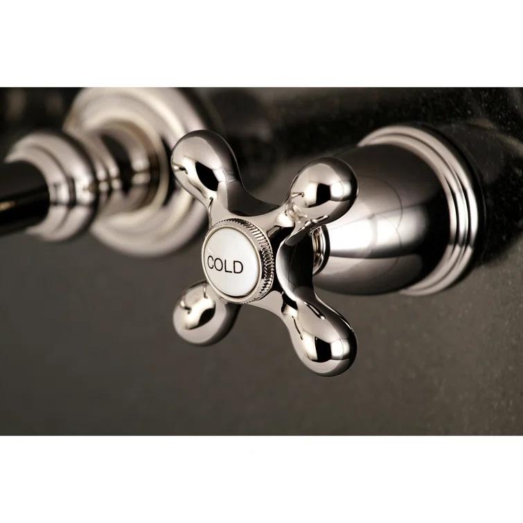 Kingston Brass English Country Two-Handle 3-Hole Wall Mount Bathroom Faucet