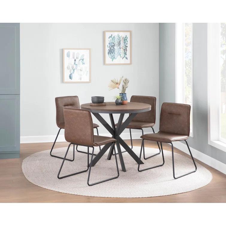 Upper Strode 17.5'' H Tufted Faux Leather Upholstered Side Chair