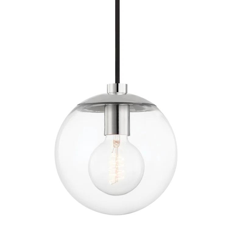 Lia Pendant Light - Clear / 1 Light / Polished Nickel