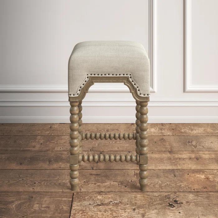 Ondine Farmhouse Solid Wood Counter Stool