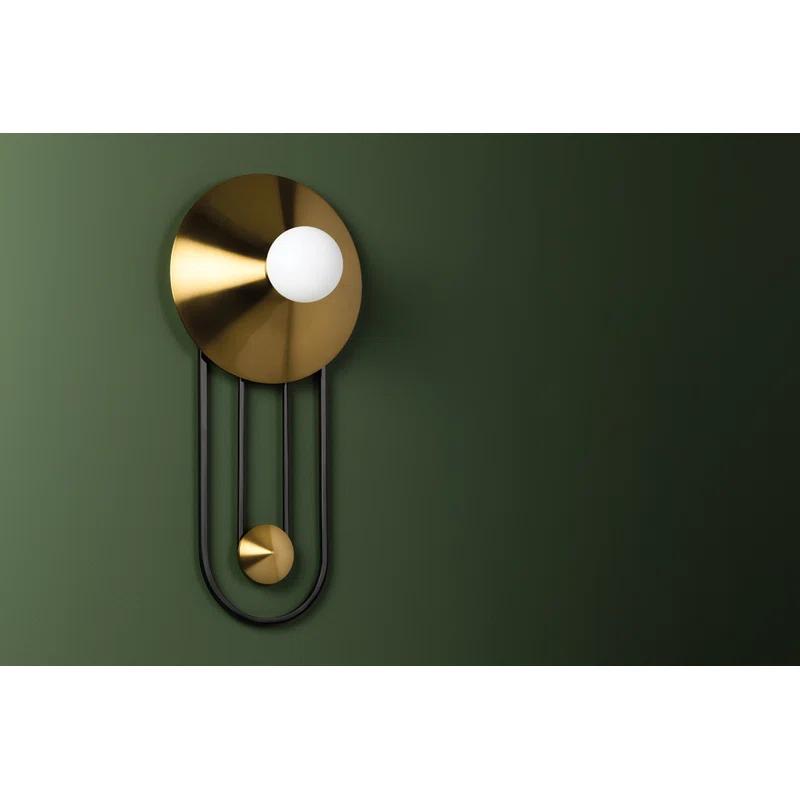 Calla Sconce - Brass and Black