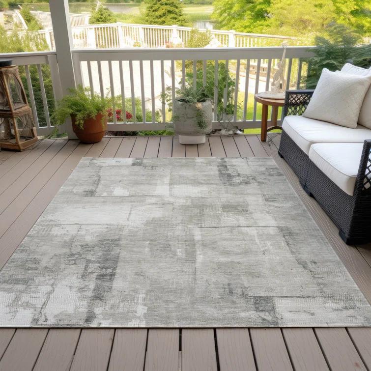 Machine Washable Indoor/Outdoor Cinead ACN1714 Beige Rug