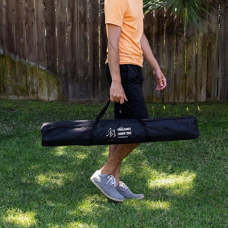 Yard Games Solid + Manufactured Wood Water Resistant Ladder Ball with Carrying Case