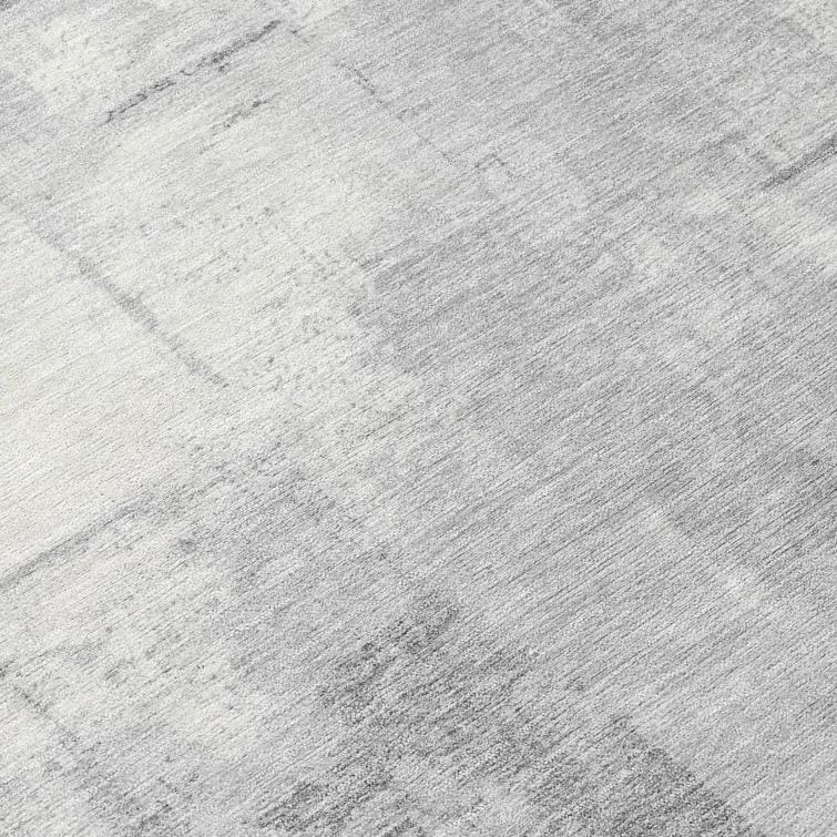 Machine Washable Indoor/Outdoor Cinead ACN1714 Gray Rug