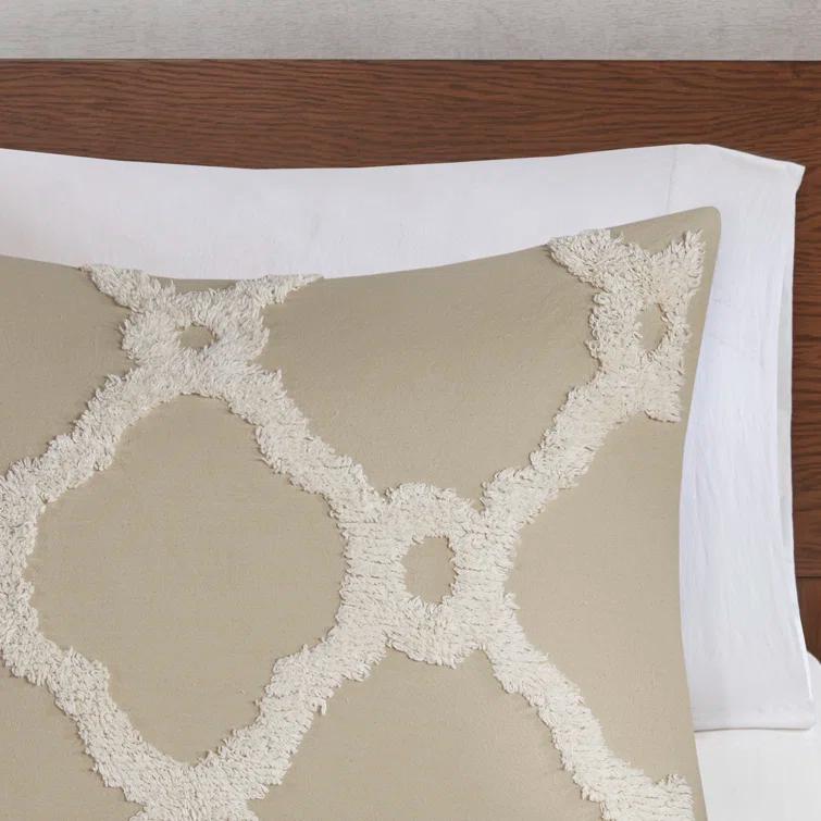 Pacey 3 Piece Tufted Cotton Chenille Comforter Set