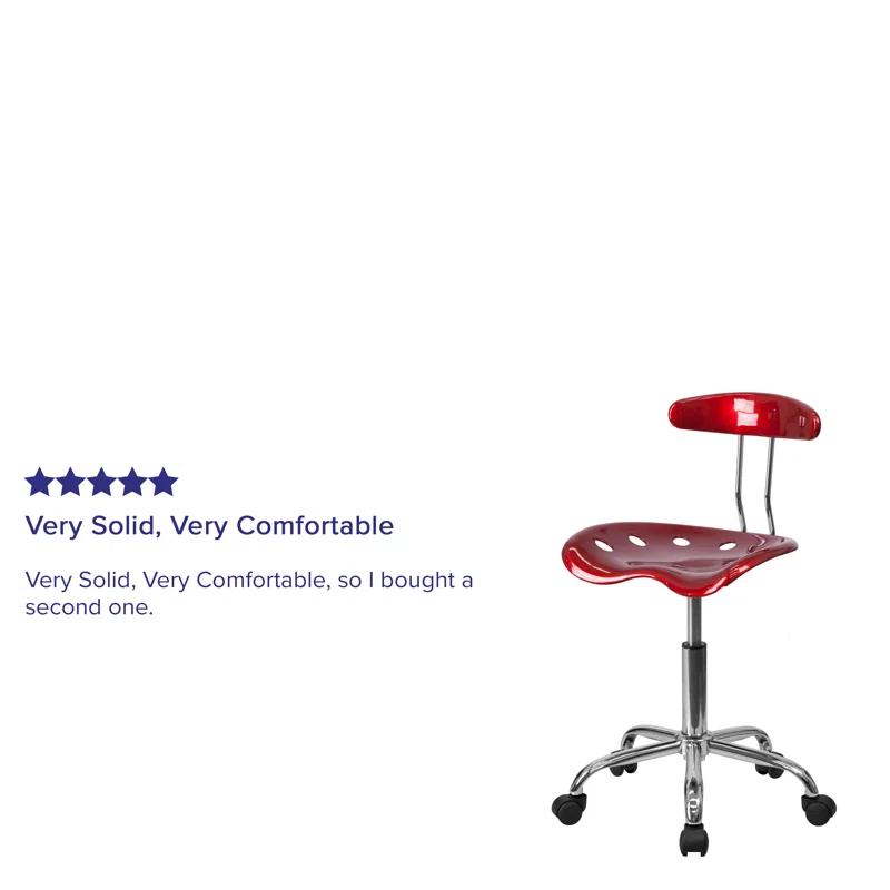 Flash Furniture Bonavant Adjustable Swivel Chair for Desk and Office with Tractor Seat