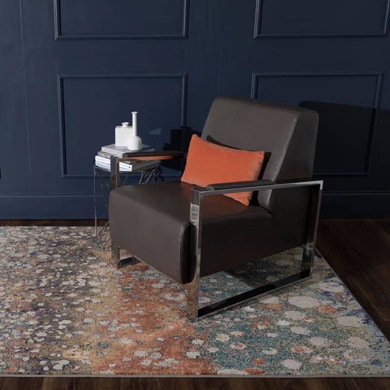 Karastan Torrent Abstract Rose Gold/Gray Area Rug