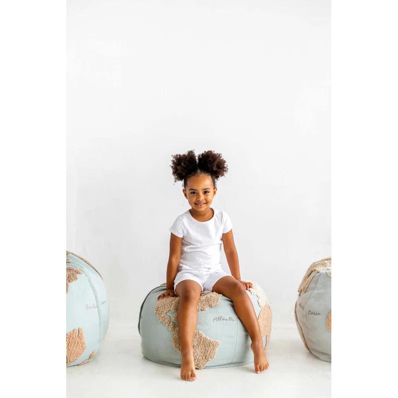 Lorena Canals World Map Pouf