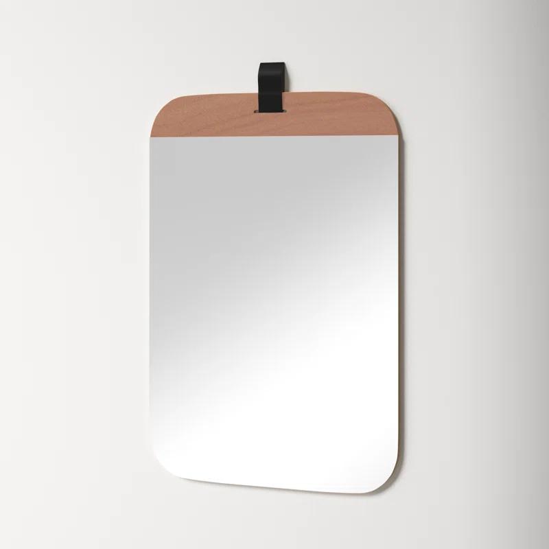 Lanny Wood Flat Wall Mirror