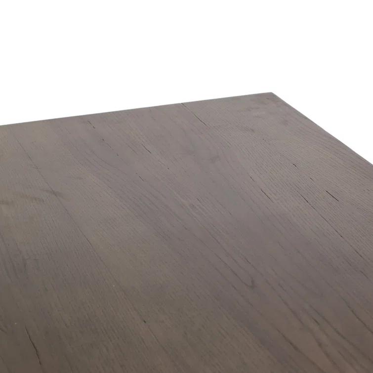 Natural Wood and Iron Home Office Desk with Drawer