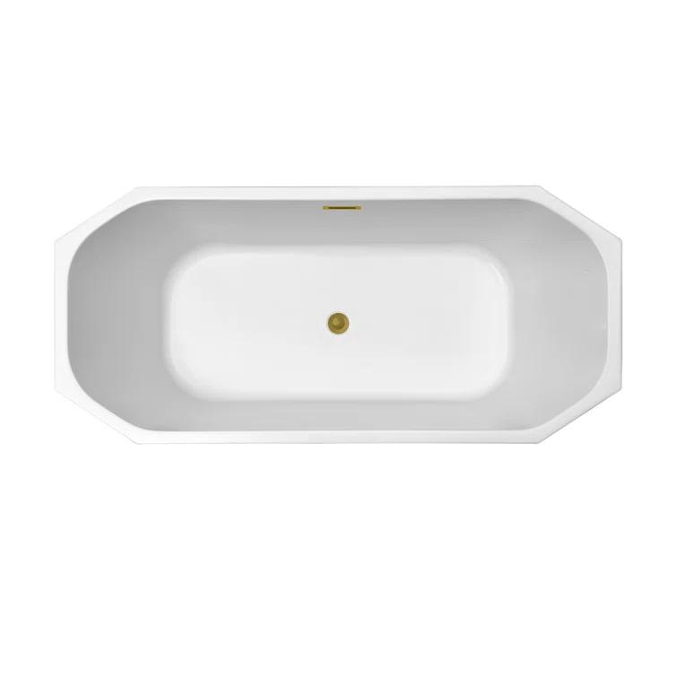 1501 mm x 719 mm Freestanding Roll Top Bathtub