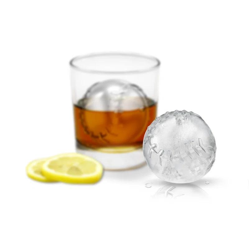 Tovolo Silicone Ice Mold, Baseball Large Ice Molds for Cocktail Drinks, 2 Pack
