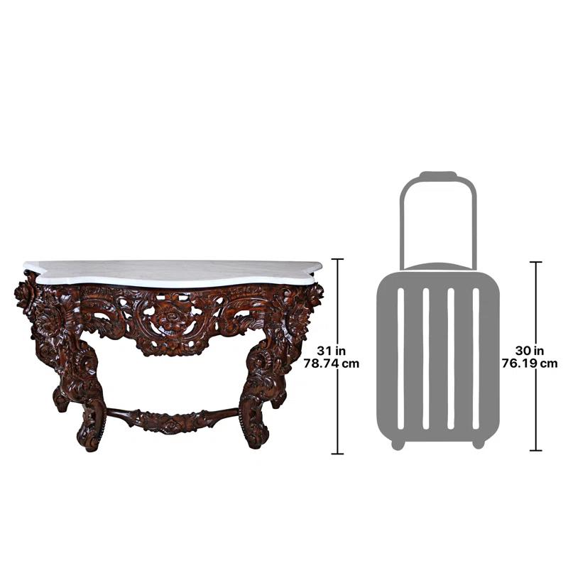 Design Toscano Hapsburg 54'' Marble Top Console Table