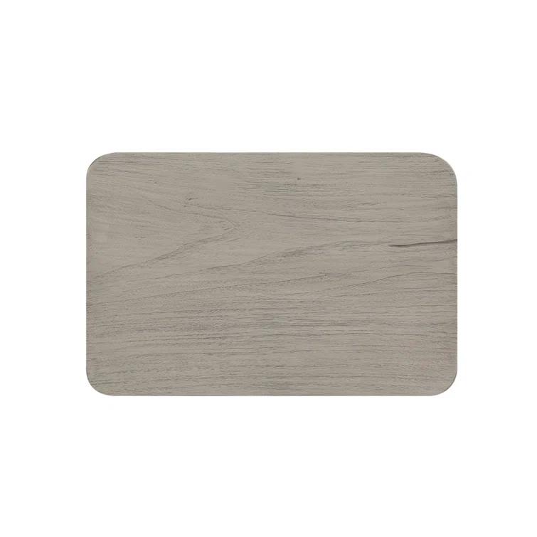 Weathered Gray Teak Outdoor Accent Stool