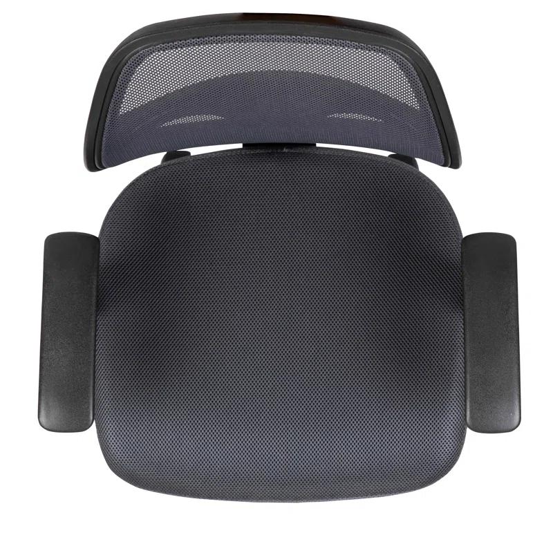 Mid-Back Mesh Swivel Ergonomic Task Office Chair - Arms