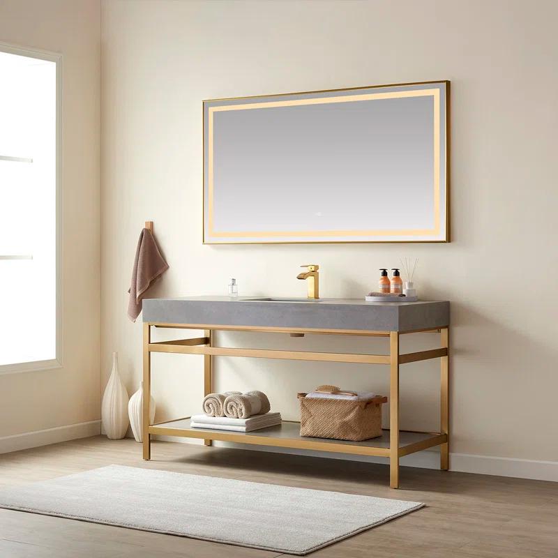 Vinnova 60'' Single Bathroom Vanity with Stone Top
