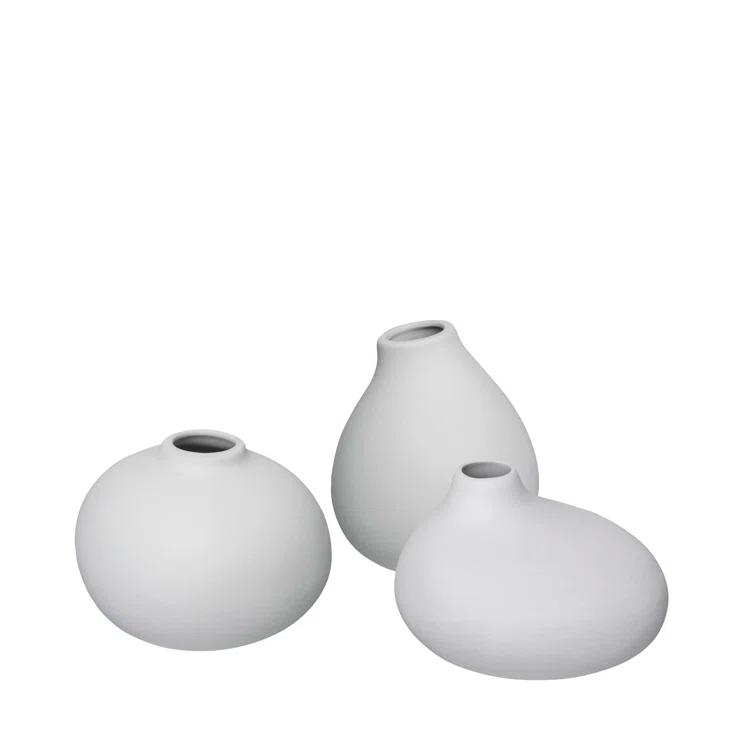 NONA Porcelain Table Mini Vase 3 Piece Set