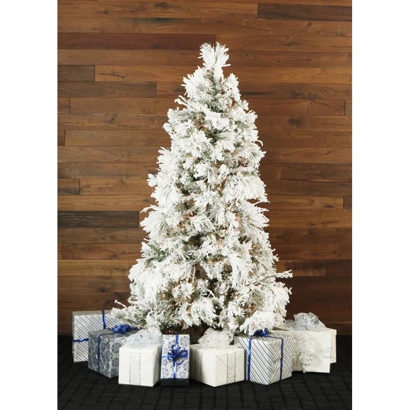 Fraser Hill Farm Fraser Hill Farm Snowy Pine Flocked Artificial Christmas Tree