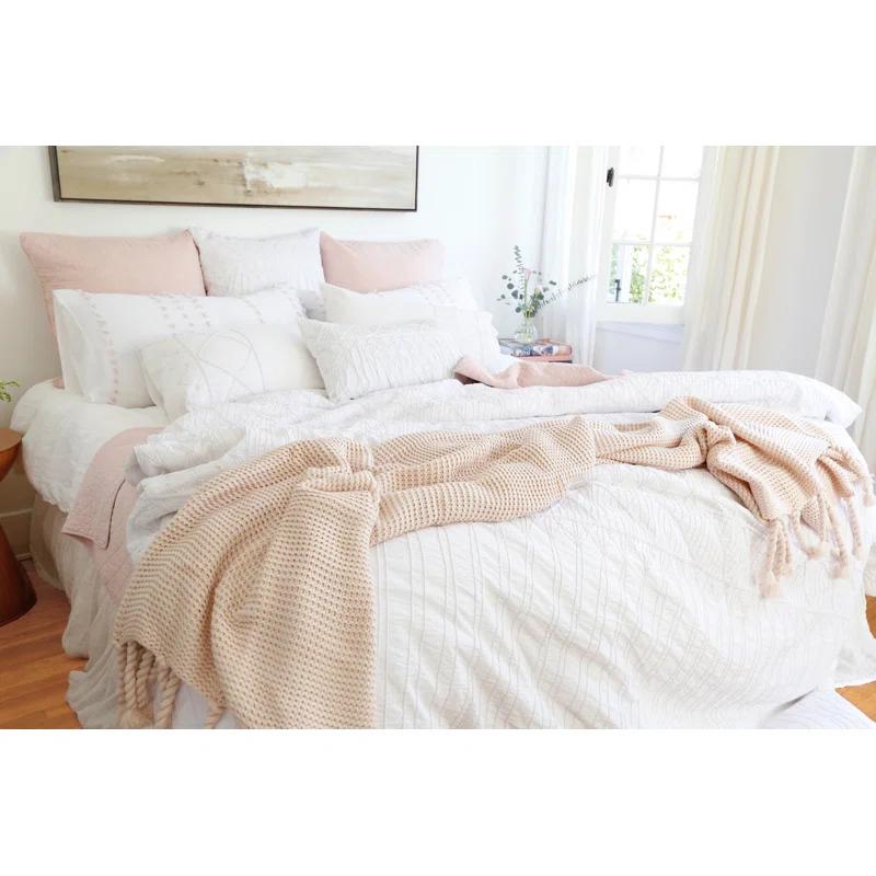 Trestles Chunky Knit Throw by Pom Pom at Home - Blush